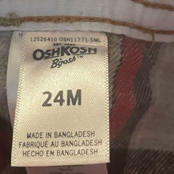 Like NEW 24 month Osh Gish Bgosh denim knit like overalls - Picture 12 of 16